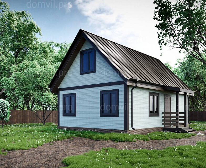 Проект дачного дома «Терем-4» 6x9 м., площадь 73,4 кв.м.